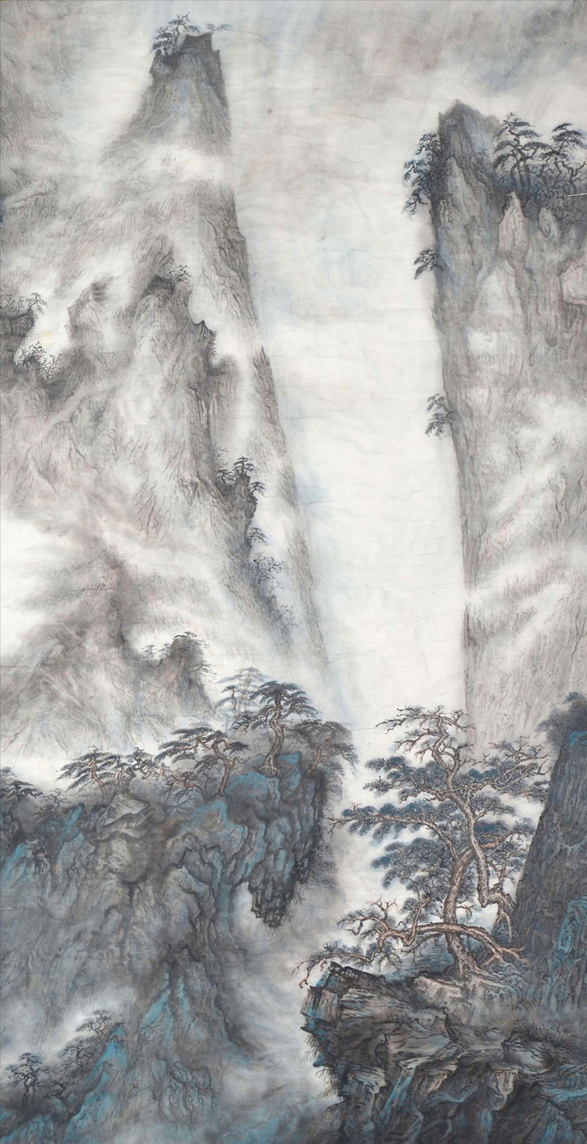 作品205《深谷飞云》2100mm×810mm创作时间2018年9月21日.jpg 作品205《深谷飞云》2100mm×810mm创作时间2018年9月21日.jpg