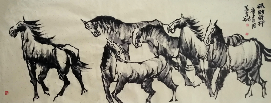 作品名称:砥砺前行。尺寸:180cm乘70cm。2020年创作。.jpg 作品名称:砥砺前行。尺寸:180cm乘70cm。2020年创作。.jpg