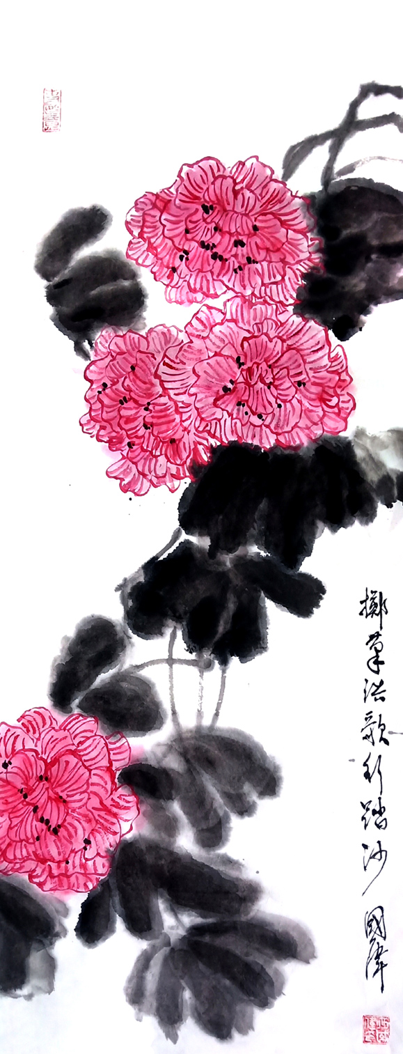 2914号 名称芙蓉《浩歌行踏沙》,创作时间2020.11,尺寸102cmⅹ34cm.jpg 2914号 名称芙蓉《浩歌行踏沙》,创作时间2020.11,尺寸102cmⅹ34cm.jpg