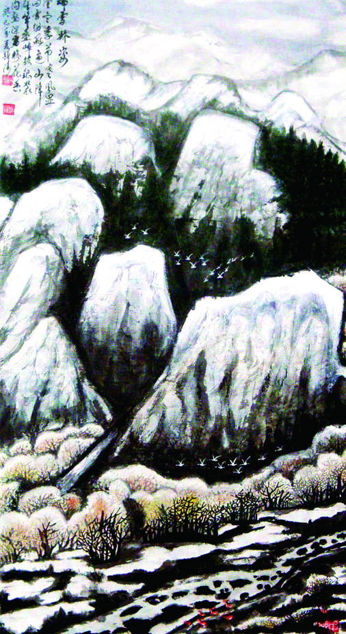 《瑞雪娇姿》95X50cm,创作于癸己年冬.jpg 《瑞雪娇姿》95X50cm,创作于癸己年冬.jpg