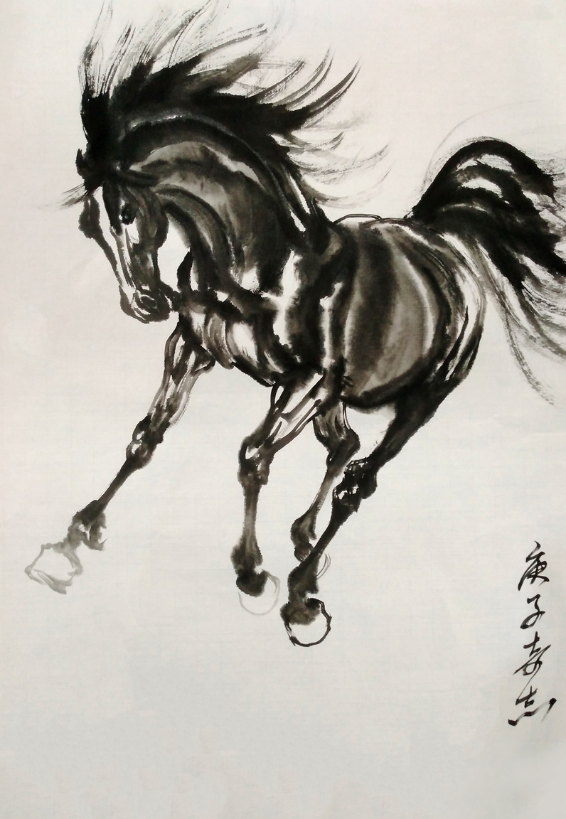 2432号--作品名称:单匹马。尺寸:69cm乘45cm。2020年创作。.jpg 2432号--作品名称:单匹马。尺寸:69cm乘45cm。2020年创作。.jpg