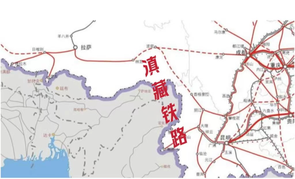 滇藏铁路沿线主要车站设置