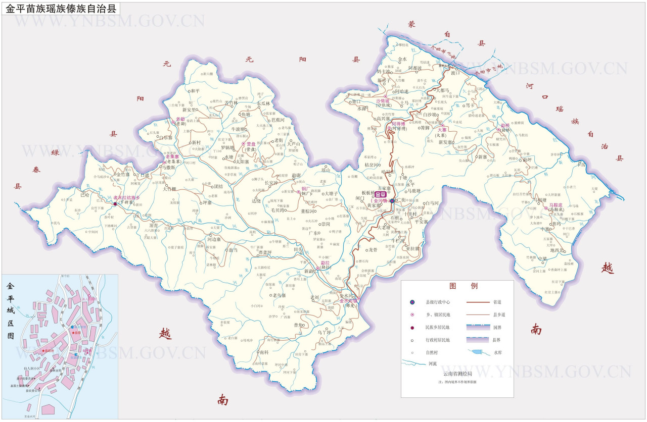 金平苗族瑶族傣族自治县地图