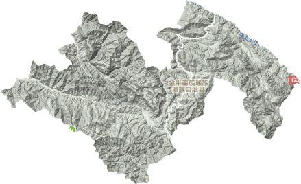 金平苗族瑶族傣族自治县地形图