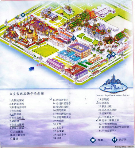 大皇宫与玉佛寺示意图