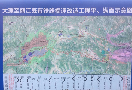 大丽铁路平、纵面示意图
