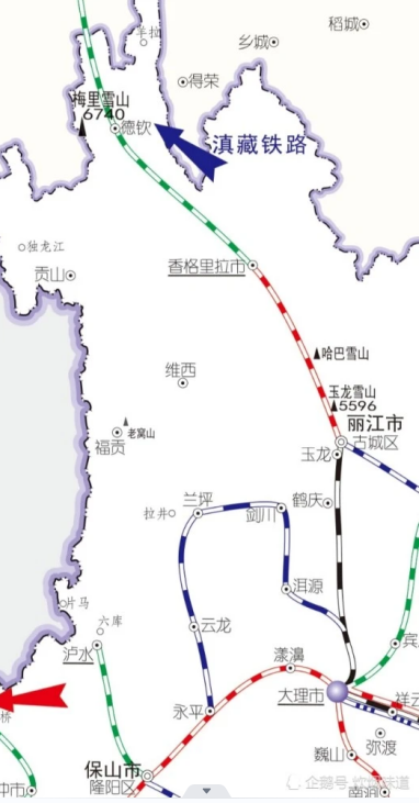 滇藏铁路穿越滇西北入藏