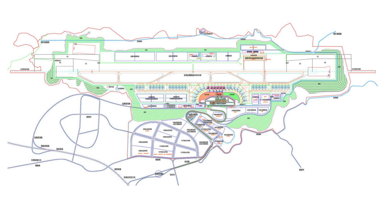 临沧博尚机场远期总平面图